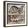 Roman Art : a Wild Cat Catching a Partridge and Two Ducks-null-Framed Photographic Print