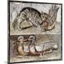 Roman Art : a Wild Cat Catching a Partridge and Two Ducks-null-Mounted Photographic Print