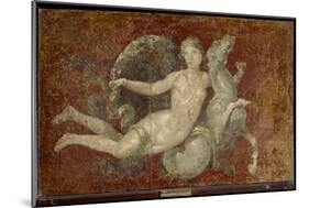 Roman Art : a Woman Riding a Sea Horse-null-Mounted Photographic Print