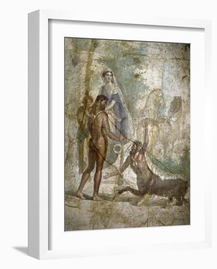 Roman Art : Hercules Saving Deianira Raped by the Centaur Nessus-null-Framed Photographic Print