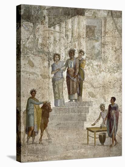 Roman Art : Jason before His Uncle King Pelias-null-Stretched Canvas