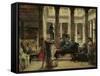 Roman Art Lover, 1870-Sir Lawrence Alma-Tadema-Framed Stretched Canvas