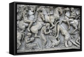 Roman Art. Sarcphagus Chest with the Phaeton Myth. Fall of Phaeton. Ny Carlsberg Glyptotek-null-Framed Stretched Canvas