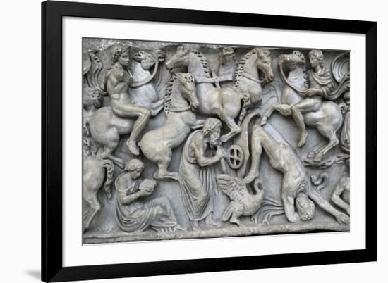 Roman Art. Sarcphagus Chest with the Phaeton Myth. Fall of Phaeton. Ny Carlsberg Glyptotek-null-Framed Giclee Print