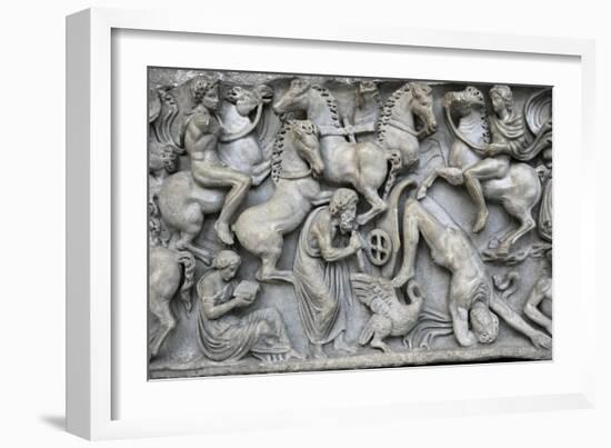 Roman Art. Sarcphagus Chest with the Phaeton Myth. Fall of Phaeton. Ny Carlsberg Glyptotek-null-Framed Giclee Print
