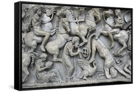 Roman Art. Sarcphagus Chest with the Phaeton Myth. Fall of Phaeton. Ny Carlsberg Glyptotek-null-Framed Stretched Canvas