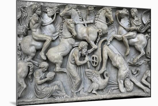 Roman Art. Sarcphagus Chest with the Phaeton Myth. Fall of Phaeton. Ny Carlsberg Glyptotek-null-Mounted Giclee Print