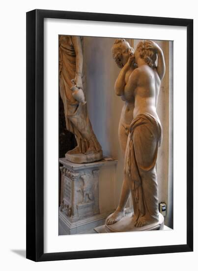 Roman Art. Statue of Cupid and Psyche. Marble. Copy. Capitoline Museums. Rome. Italy-null-Framed Photographic Print