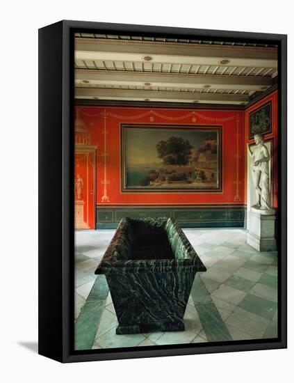 Roman Baths in the Gardens of Sanssouci, Charlottenhof Palace-Karl Friedrich Schinkel-Framed Stretched Canvas