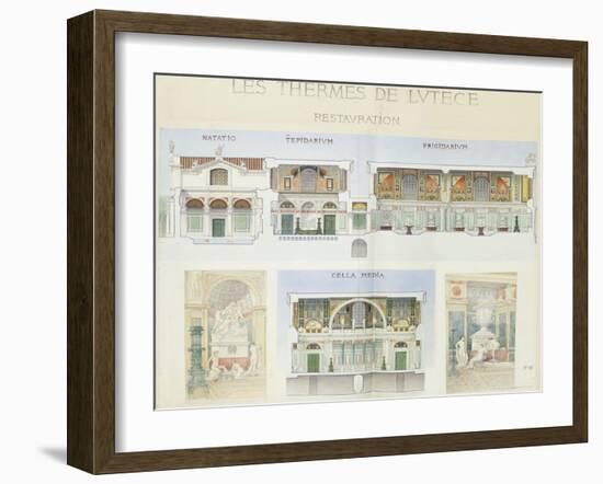 Roman Baths of Lutetia, Paris-Camille Bernard-Framed Giclee Print