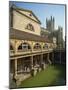 Roman Baths with the Abbey Behind, Bath, UNESCO World Heritage Site, Avon, England, UK-Harding Robert-Mounted Photographic Print