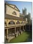 Roman Baths with the Abbey Behind, Bath, UNESCO World Heritage Site, Avon, England, UK-Harding Robert-Mounted Photographic Print