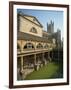 Roman Baths with the Abbey Behind, Bath, UNESCO World Heritage Site, Avon, England, UK-Harding Robert-Framed Photographic Print