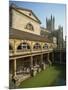 Roman Baths with the Abbey Behind, Bath, UNESCO World Heritage Site, Avon, England, UK-Harding Robert-Mounted Photographic Print