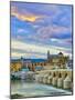 Roman Bridge Over Guadalquivir River and Mezquita, Cordoba, Cordoba Province, Andalucia, Spain-Alan Copson-Mounted Photographic Print