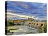 Roman Bridge Over Guadalquivir River and Mezquita, Cordoba, Cordoba Province, Andalucia, Spain-Alan Copson-Stretched Canvas