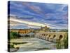 Roman Bridge Over Guadalquivir River and Mezquita, Cordoba, Cordoba Province, Andalucia, Spain-Alan Copson-Stretched Canvas