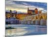 Roman Bridge Over Guadalquivir River and Mezquita, Cordoba, Cordoba Province, Andalucia, Spain-Alan Copson-Mounted Photographic Print