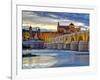 Roman Bridge Over Guadalquivir River and Mezquita, Cordoba, Cordoba Province, Andalucia, Spain-Alan Copson-Framed Photographic Print