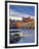 Roman Bridge Over Guadalquivir River and Mezquita, Cordoba, Cordoba Province, Andalucia, Spain-Alan Copson-Framed Photographic Print