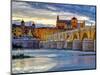 Roman Bridge Over Guadalquivir River and Mezquita, Cordoba, Cordoba Province, Andalucia, Spain-Alan Copson-Mounted Photographic Print