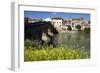 Roman Bridge Spanning the Arga River, Puente La Reina, Navarra, Spain-David R. Frazier-Framed Photographic Print