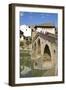 Roman Bridge Spanning the Arga River, Puente La Reina, Navarra, Spain-David R. Frazier-Framed Photographic Print