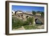 Roman Bridge Spanning the Arga River, Puente La Reina, Navarra, Spain-David R. Frazier-Framed Photographic Print