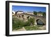 Roman Bridge Spanning the Arga River, Puente La Reina, Navarra, Spain-David R. Frazier-Framed Photographic Print