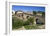 Roman Bridge Spanning the Arga River, Puente La Reina, Navarra, Spain-David R. Frazier-Framed Photographic Print