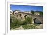 Roman Bridge Spanning the Arga River, Puente La Reina, Navarra, Spain-David R. Frazier-Framed Photographic Print