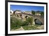 Roman Bridge Spanning the Arga River, Puente La Reina, Navarra, Spain-David R. Frazier-Framed Photographic Print