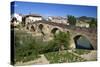 Roman Bridge Spanning the Arga River, Puente La Reina, Navarra, Spain-David R. Frazier-Stretched Canvas