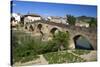 Roman Bridge Spanning the Arga River, Puente La Reina, Navarra, Spain-David R. Frazier-Stretched Canvas