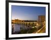 Roman Bridge with Calahorra Tower at Night, Cordoba, Andalusia, Spain-phbcz-Framed Photographic Print