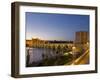 Roman Bridge with Calahorra Tower at Night, Cordoba, Andalusia, Spain-phbcz-Framed Photographic Print