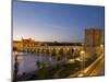 Roman Bridge with Calahorra Tower at Night, Cordoba, Andalusia, Spain-phbcz-Mounted Photographic Print