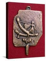 Roman bronze phallic amulet. Artist: Unknown-Unknown-Stretched Canvas