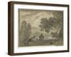 Roman Campagna with Figures, 1756-Richard Wilson-Framed Giclee Print