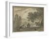 Roman Campagna with Figures, 1756-Richard Wilson-Framed Giclee Print