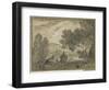 Roman Campagna with Figures, 1756-Richard Wilson-Framed Giclee Print