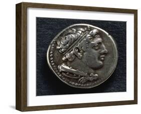 Roman-Campanian Didramma Bearing Image of Hercules, Recto, Roman Coins-null-Framed Giclee Print