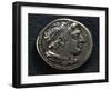 Roman-Campanian Didramma Bearing Image of Hercules, Recto, Roman Coins-null-Framed Giclee Print