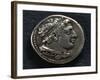 Roman-Campanian Didramma Bearing Image of Hercules, Recto, Roman Coins-null-Framed Giclee Print