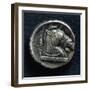 Roman-Campanian Didramma Depicting a Horse, Roman Coins-null-Framed Giclee Print