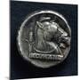 Roman-Campanian Didramma Depicting a Horse, Roman Coins-null-Mounted Giclee Print