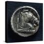 Roman-Campanian Didramma Depicting a Horse, Roman Coins-null-Stretched Canvas