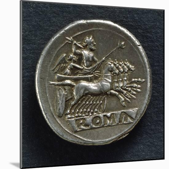 Roman-Campanian Quadrigatus, Roman Coins-null-Mounted Giclee Print