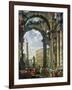 Roman Capriccio, 18th Century-Giovanni Paolo Pannini-Framed Giclee Print