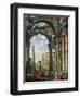 Roman Capriccio, 18th Century-Giovanni Paolo Pannini-Framed Giclee Print